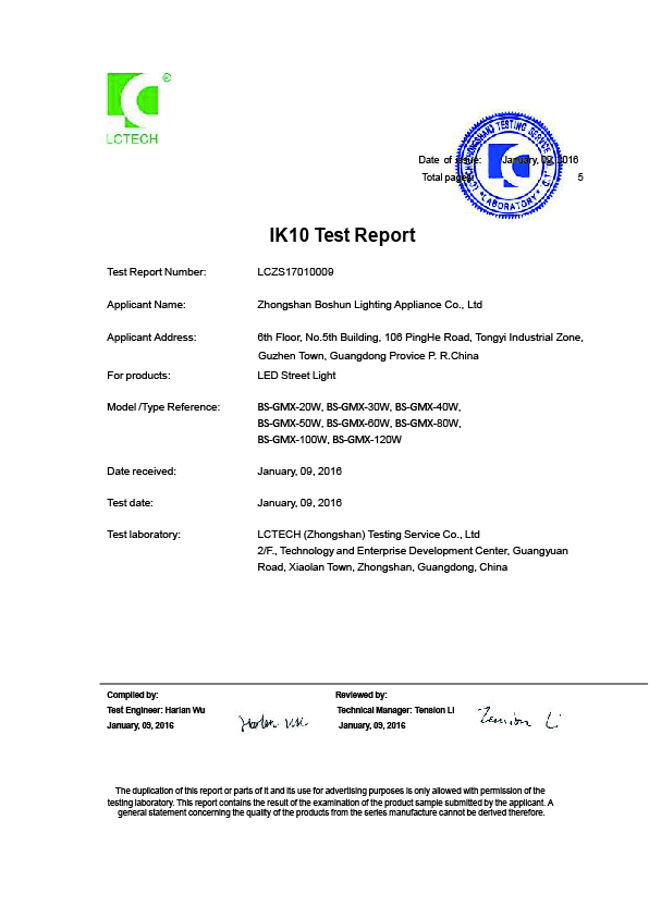 IK10 ReportLCZS17010009