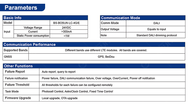 BS-816LTE NEMA 7-PIN Smart Lamp Controller with Built-in Photocell