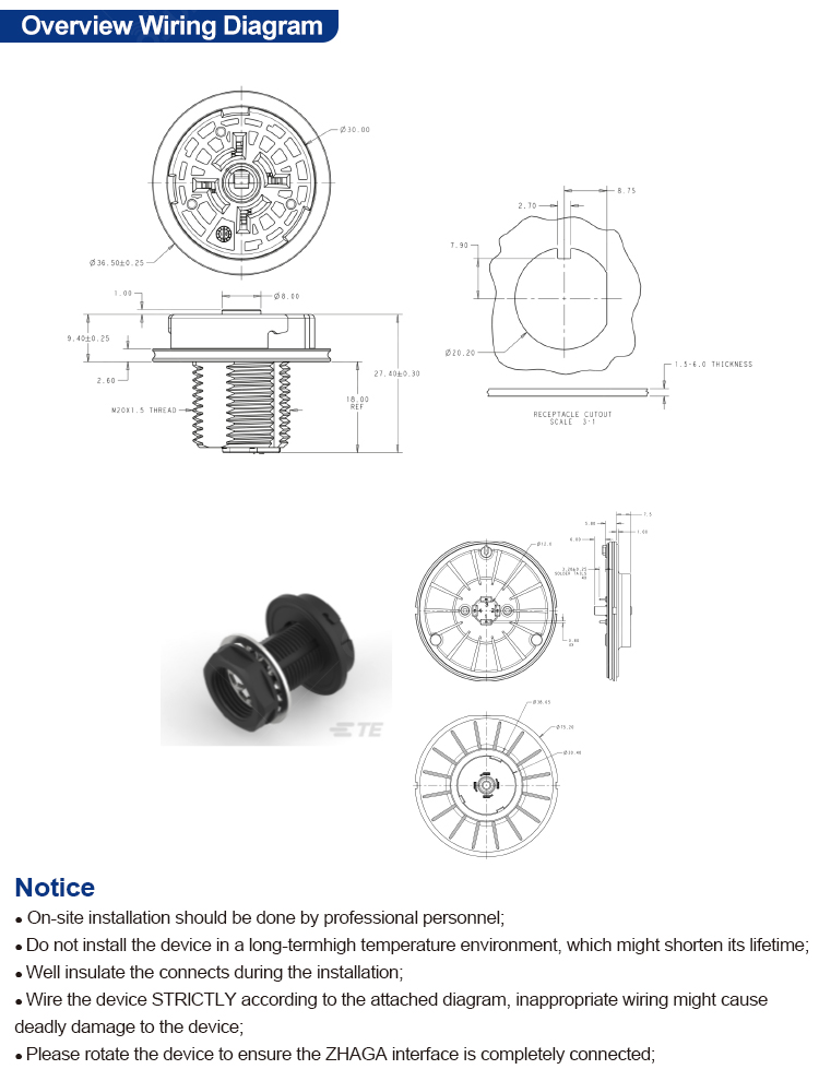 BS-816LTE NEMA 7-PIN Smart Lamp Controller with Built-in Photocell